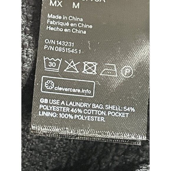 H&M Textured Weave Black Knit Cotton Jacket Decorative Buttons Sz M - Picture 8 of 8